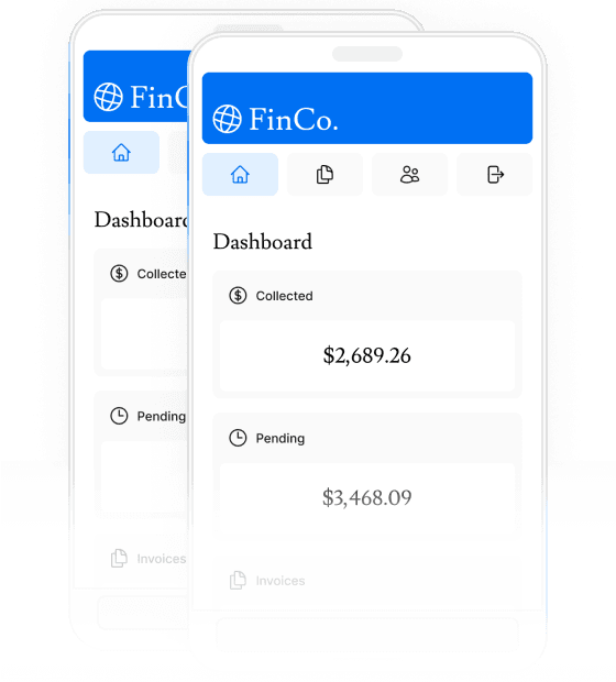 Screenshots of the dashboard projects showing mobile version